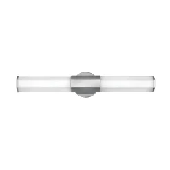 Kylpyhuoneen LED-seinävalaisin Facet Dual, kromi, 2-valo, leveys 66 cm
