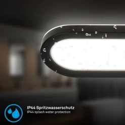 Kylpyhuoneen LED-seinävalaisin Pil, musta, leveys 35 cm, muovi