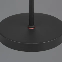 Ladattava LED-lattiavalaisin Moreno, mattamusta, CCT, himmennettävä