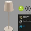Ladattava LED-pöytävalaisin 7508011, beige, 2700 K IP44 kosketushimmennin,
