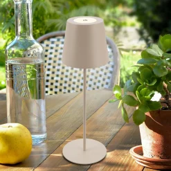 Ladattava LED-pöytävalaisin 7508011, beige, 2700 K IP44 kosketushimmennin,