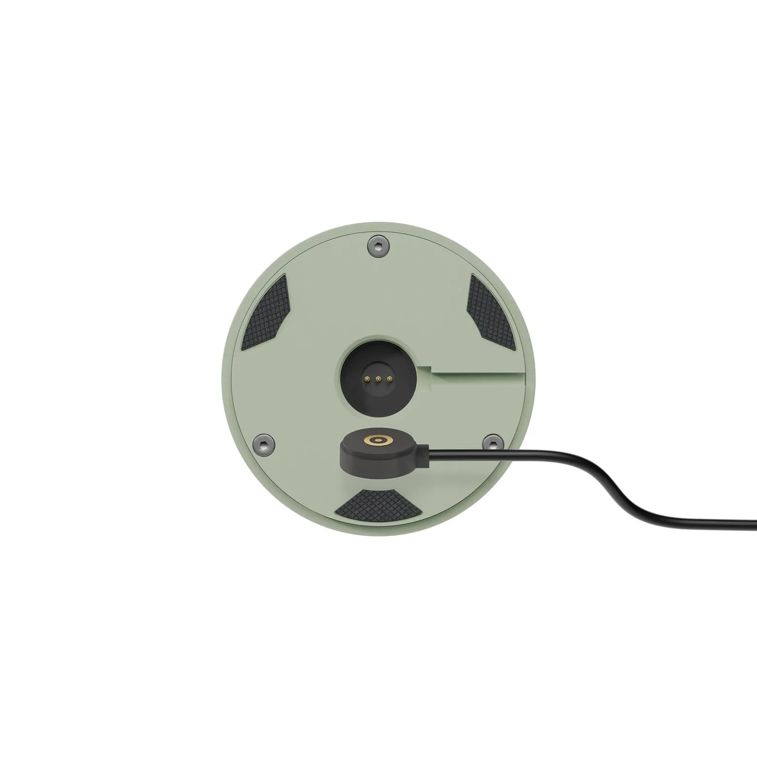 Ladattava LED-pöytävalaisin Nudrop mini, salvianvihreä, IP54, himmennettävä