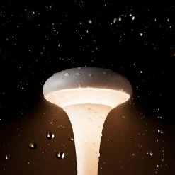 Ladattava LED-pöytävalaisin Nudrop mini, salvianvihreä, IP54, himmennettävä