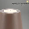 Ladattava LED-pöytävalaisin 7508012, ruskea, 2700 K IP44 kosketushimmennin