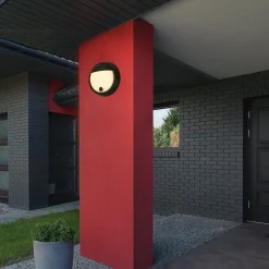 Ladattava LED-ulkoseinävalaisin 3784015, musta Kosketushimmennin Ø 17 cm