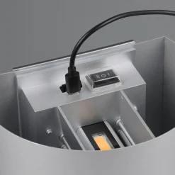 Ladattava LED-ulkoseinävalaisin Talent, titaaninvärinen, leveys 16 cm