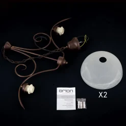 2-lamp. JANA-riippuvalaisin alabasterilasia
