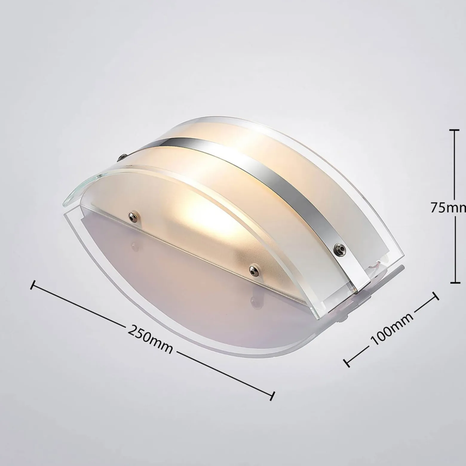 Lasinen seinävalaisin Zinka LED-lamppu, 25 cm