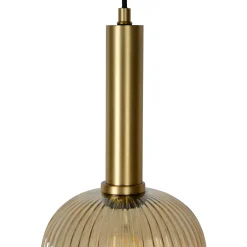 Lasi-riippuvalaisin Maloto, Ø20 cm, meripihka