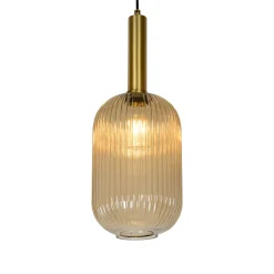 Lasi-riippuvalaisin Maloto, Ø20 cm, meripihka