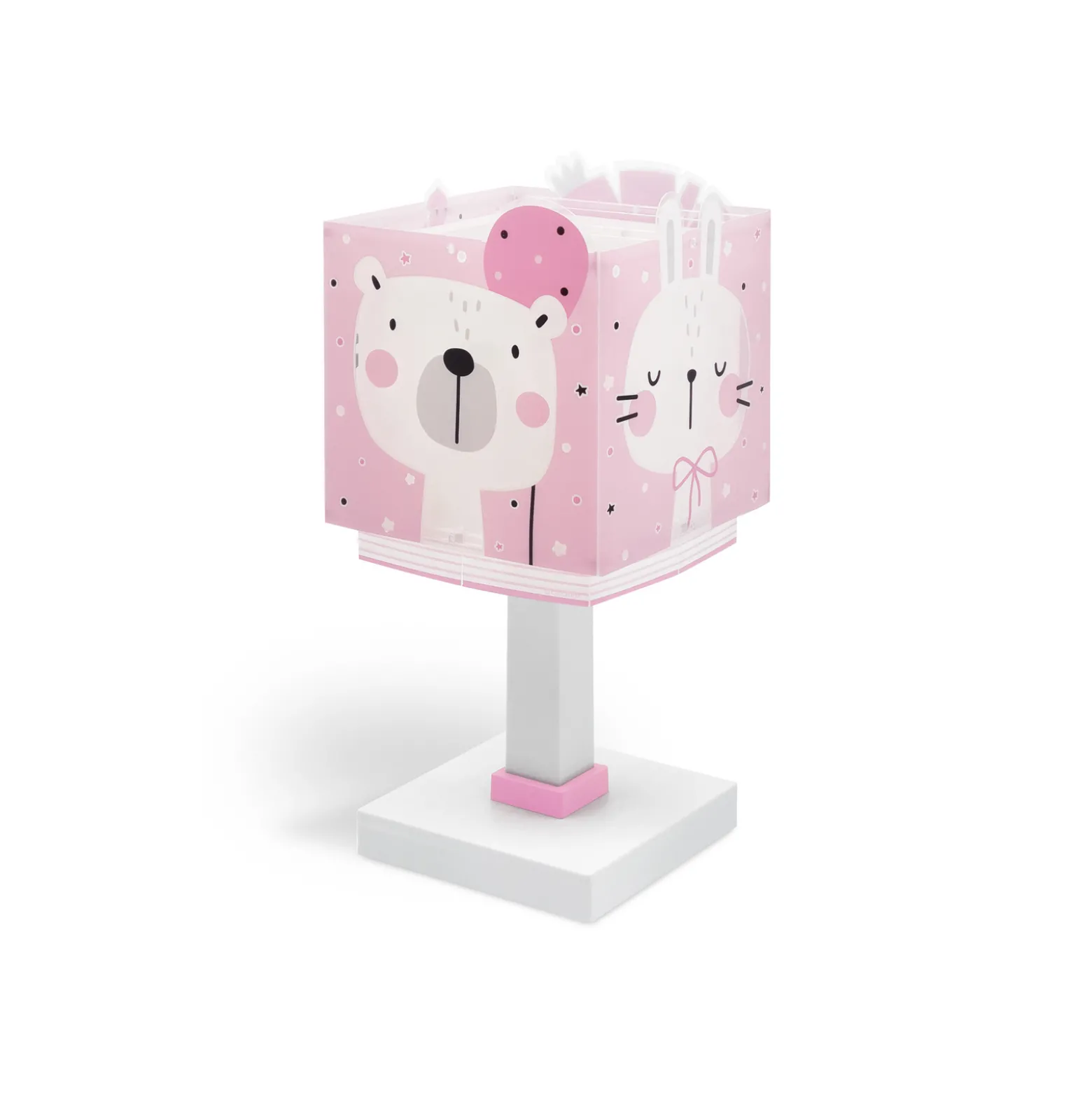 Lasten pöytälamppu Baby Jungle, vaaleanpunainen, G4, leveys 14 cm