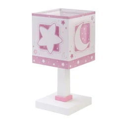 Lasten pöytälamppu Moonlight Pink, G4, leveys 14 cm