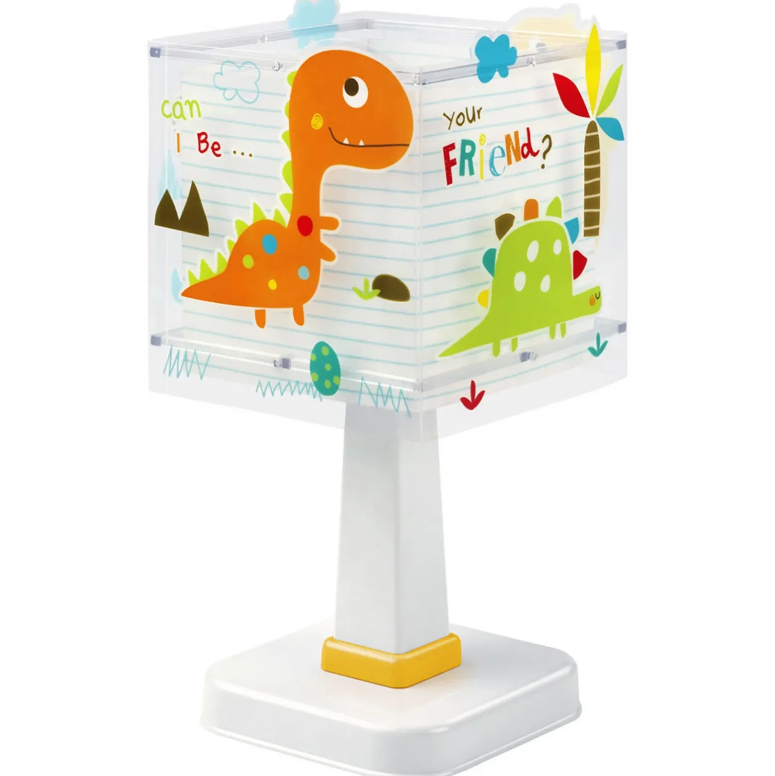 Lasten pöytävalaisin Dinos, G4, leveys 14 cm