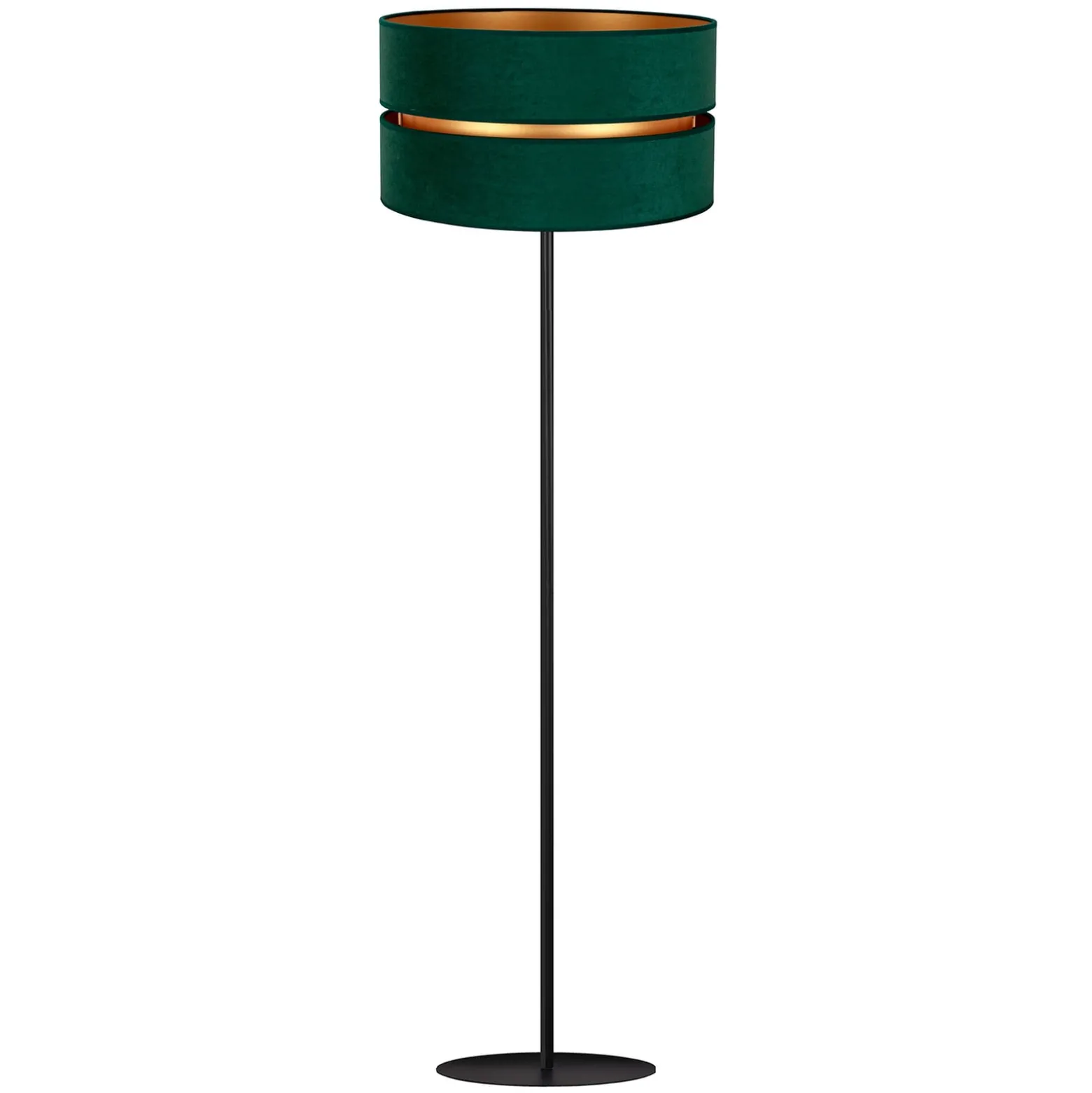 Lattiavalaisin Duo, vihreä/kultainen, Ø 40 cm, 1-lamppuinen