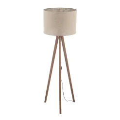 Lattiavalaisin Grand, beige/pähkinäpuu, korkeus 145 cm, E27