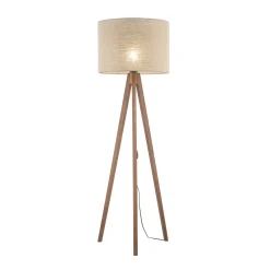 Lattiavalaisin Grand, beige/pähkinäpuu, korkeus 145 cm, E27