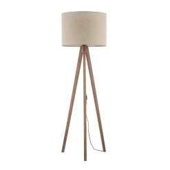 Lattiavalaisin Grand, beige/pähkinäpuu, korkeus 145 cm, E27