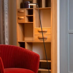 Lavale LED-lattiavalaisin, musta, himmennettävissä, korkeus 138 cm