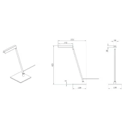 Lavale LED-pöytävalaisin, musta, himmennettävä, korkeus 42 cm