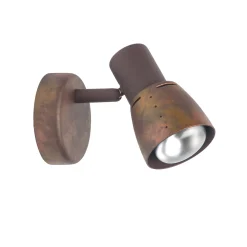 Lava seinävalaisin, leveys 8 cm, antiikkikupari, metallia