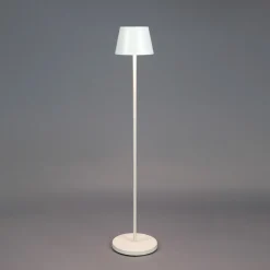 LED-akkuinen LED-lattiavalo Pomezia, valkoinen, 124 cm, IP54, USB