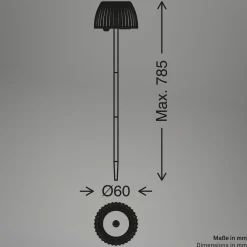 LED-akkuinen maapiikkivalo RIFFLE NANO, antrasiitti Ø 6 cm, 2 kpl:n sarja