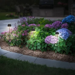 LED-akkuinen maapiikkivalo RIFFLE NANO, antrasiitti Ø 6 cm, 2 kpl:n sarja