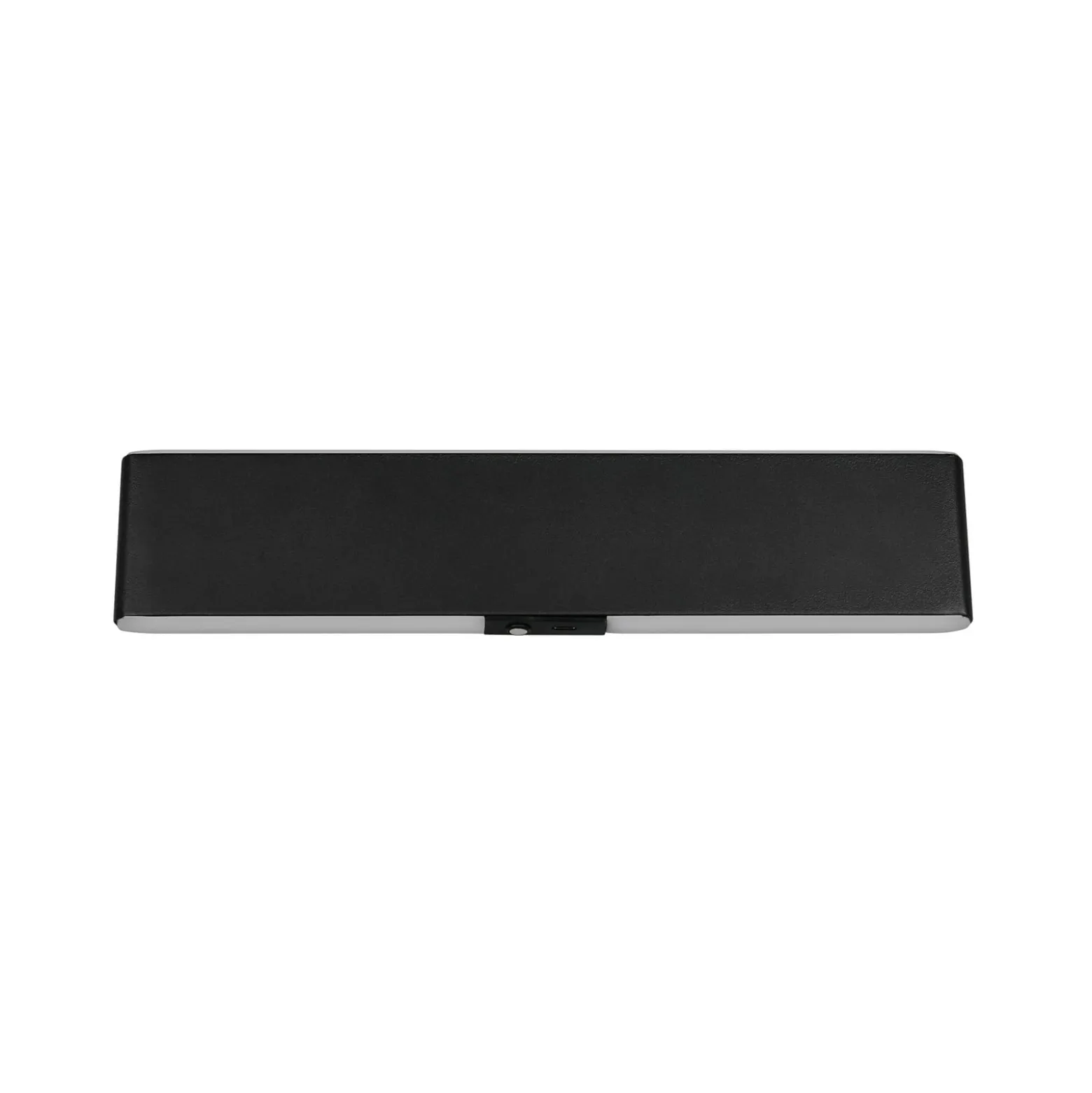 LED-akkuinen seinävalaisin Conchita, leveys 32 cm, musta, metalli