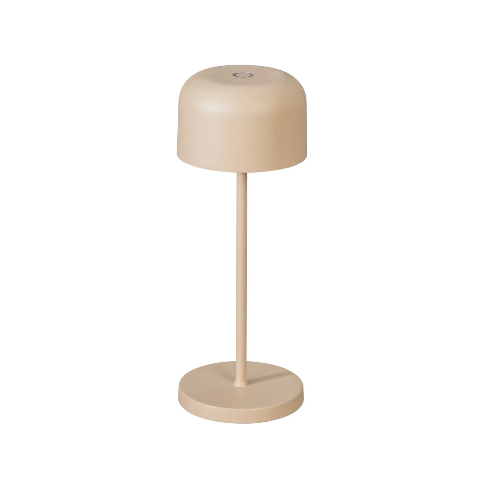 LED-akkukäyttöinen LED-pöytälamppu Lille, korkeus 20 cm, hiekanvärinen, IP54,
