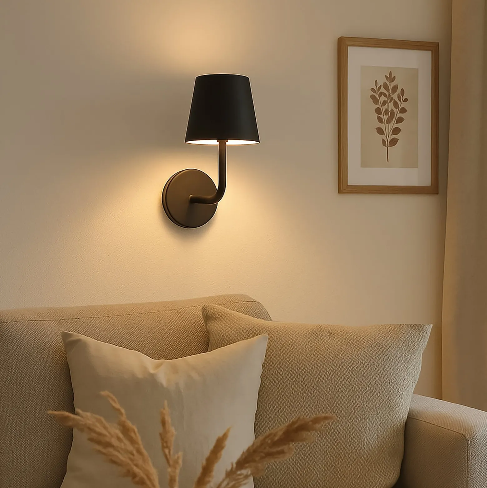 LED-akkukäyttöinen LED-seinävalaisin Magnetic, musta, CCT, IP54, himmennettävä