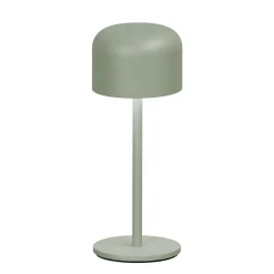 LED-akkukäyttöinen pöytälamppu Finley salviavihreä Korkeus 22 cm Metalli IP54