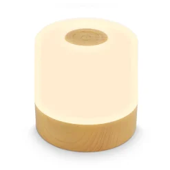 LED-akkukäyttöinen pöytävalaisin Cita, puunvärinen, USB-C, 2700 K, himmennettävä