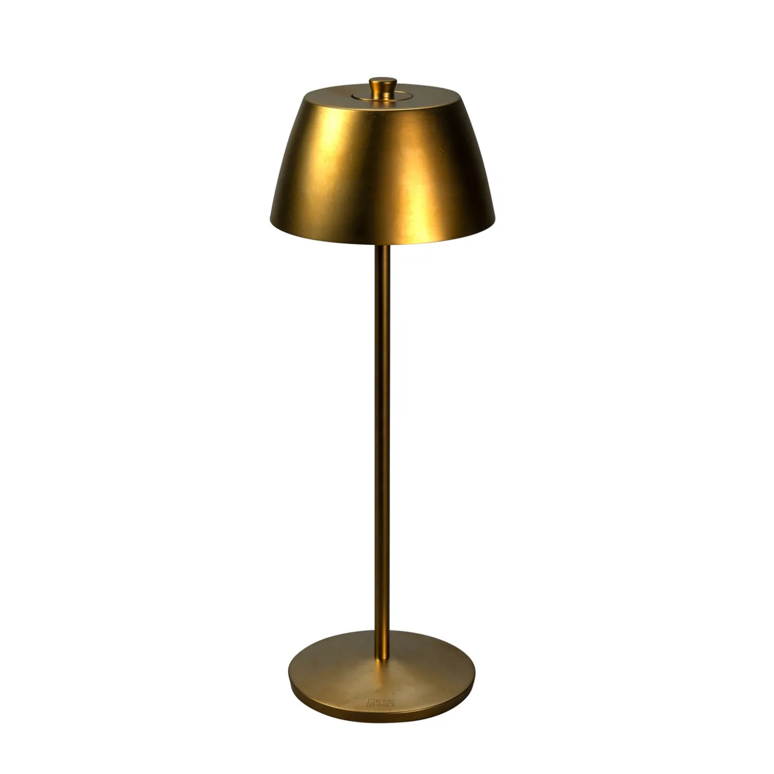 LED-akkukäyttöinen pöytävalaisin Eze, mattakulta, 32 cm, IP54, USB