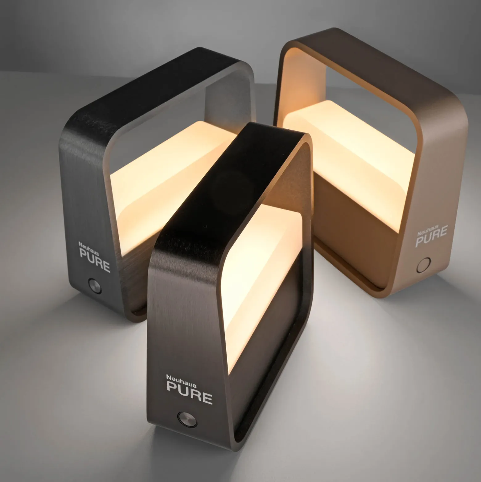 LED-akkukäyttöinen pöytävalaisin PURE Go, harmaa, alumiini