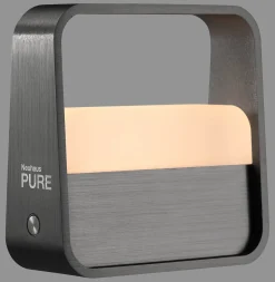 LED-akkukäyttöinen pöytävalaisin PURE Go, harmaa, alumiini