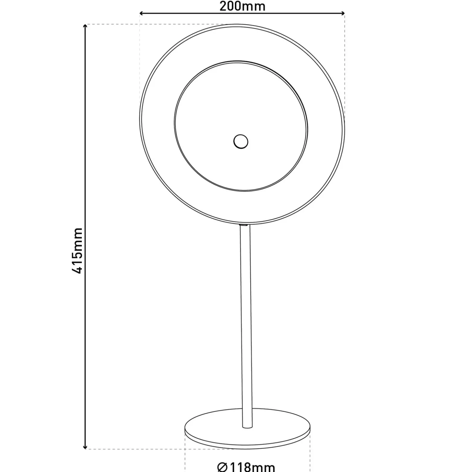 LED-akkukäyttöinen pöytävalaisin Solan, musta/ruskea, aurinkoenergia, IP54