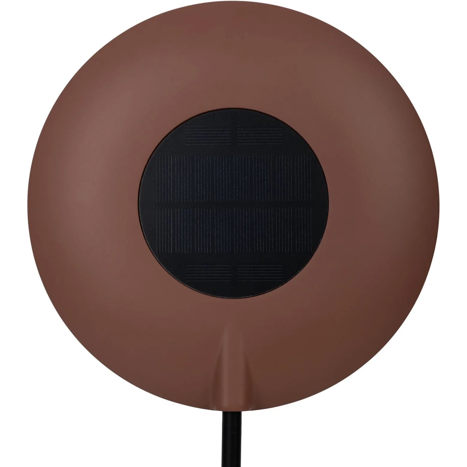 LED-akkukäyttöinen pöytävalaisin Solan, musta/ruskea, aurinkoenergia, IP54