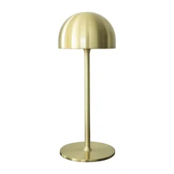 LED-akkukäyttöinen pöytävalaisin Tim, messinkivärinen, korkeus 30 cm, IP54