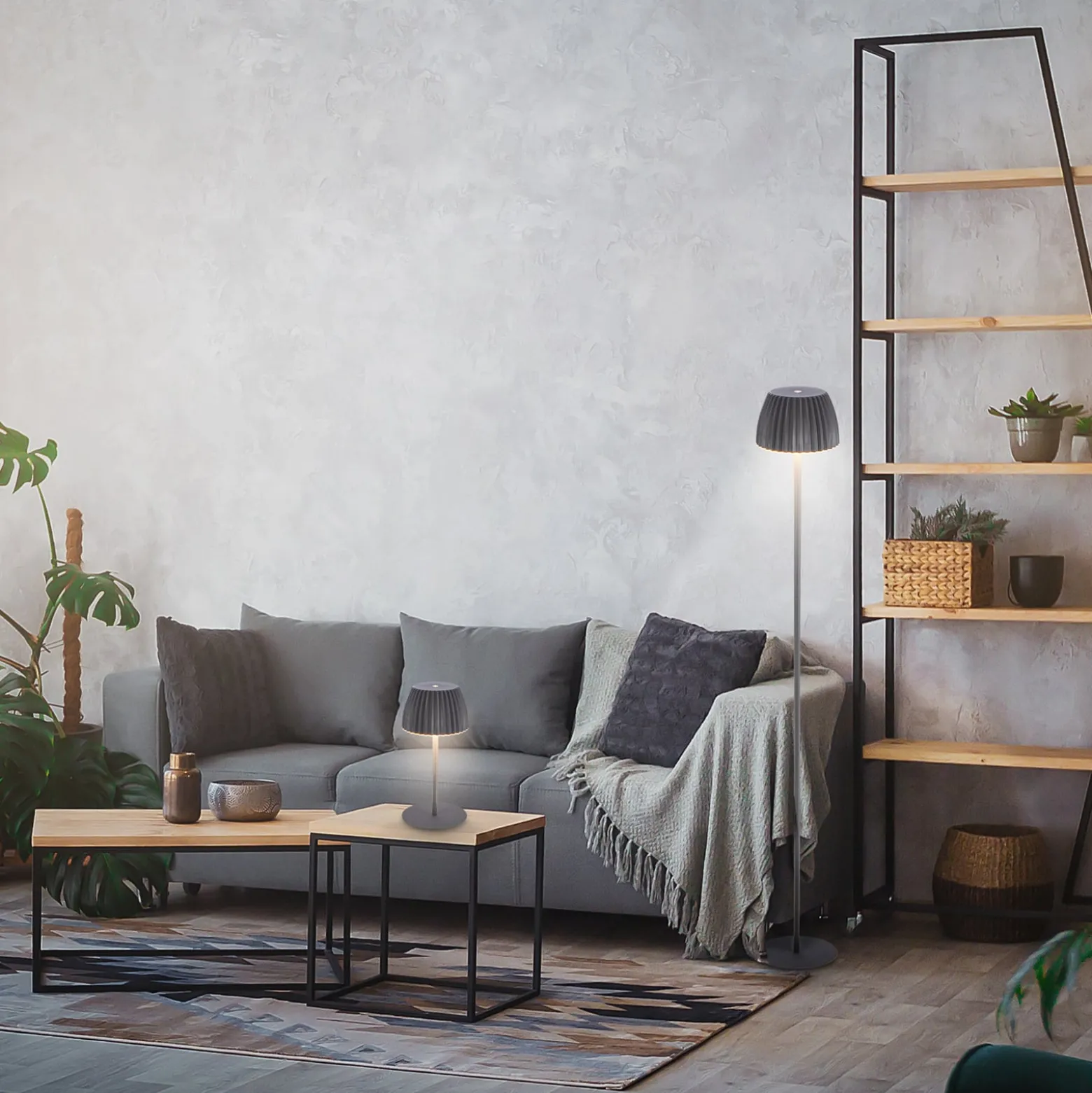 LED-akku-maavalaisin Brilo unplugged Riffle, antrasiitti