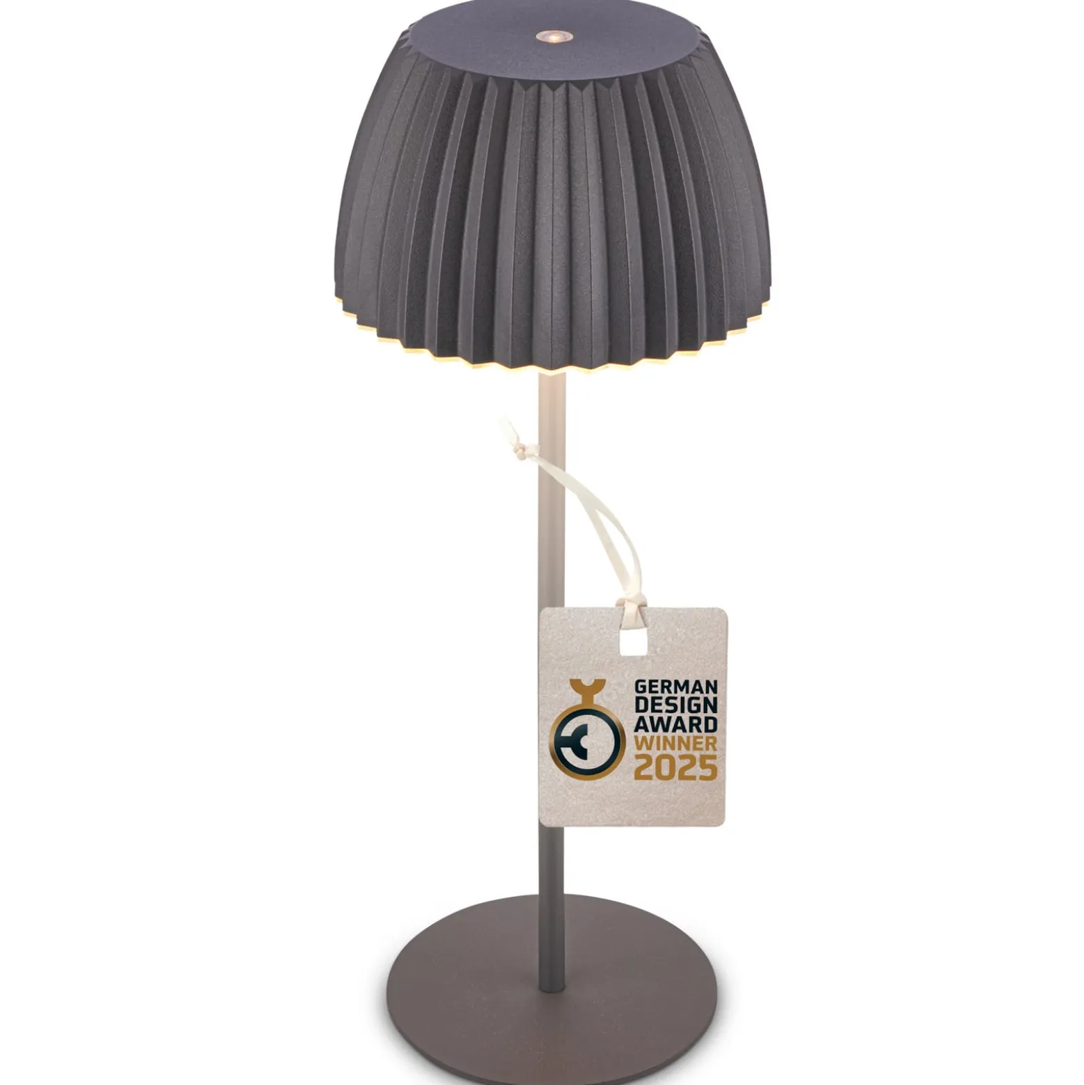 LED-akku-pöytälamppu Brilo unplugged Riffle, 36 cm, antrasiitti