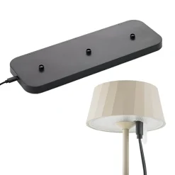 LED-akku-pöytälamppu Facetta, 3 kpl, beige, 22 cm, IP44