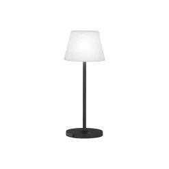 LED-akkupöytälamppu Flus, musta/valkoinen