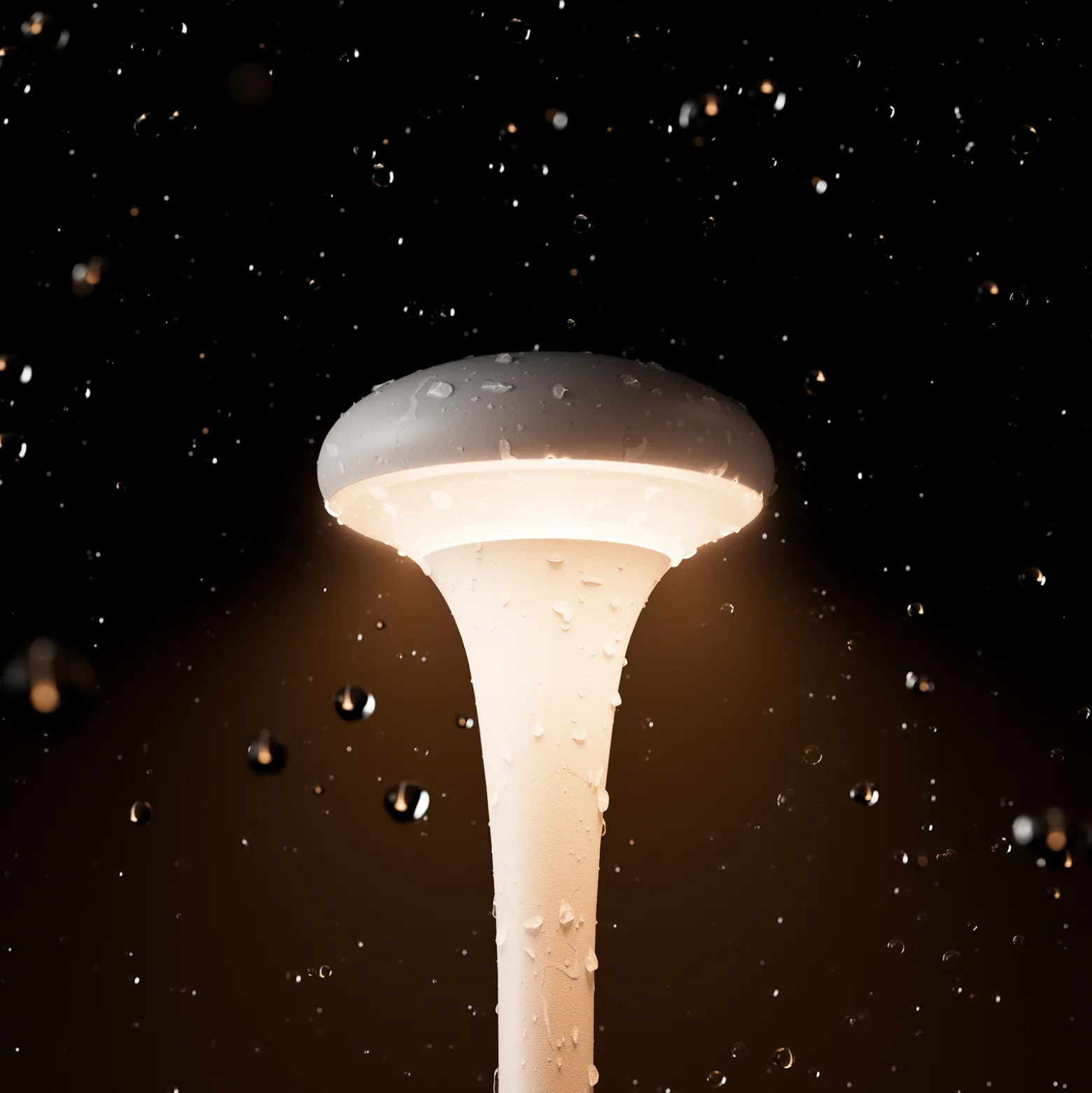 LED-akkupöytälamppu Nudrop, IP54, lumenvalkoinen
