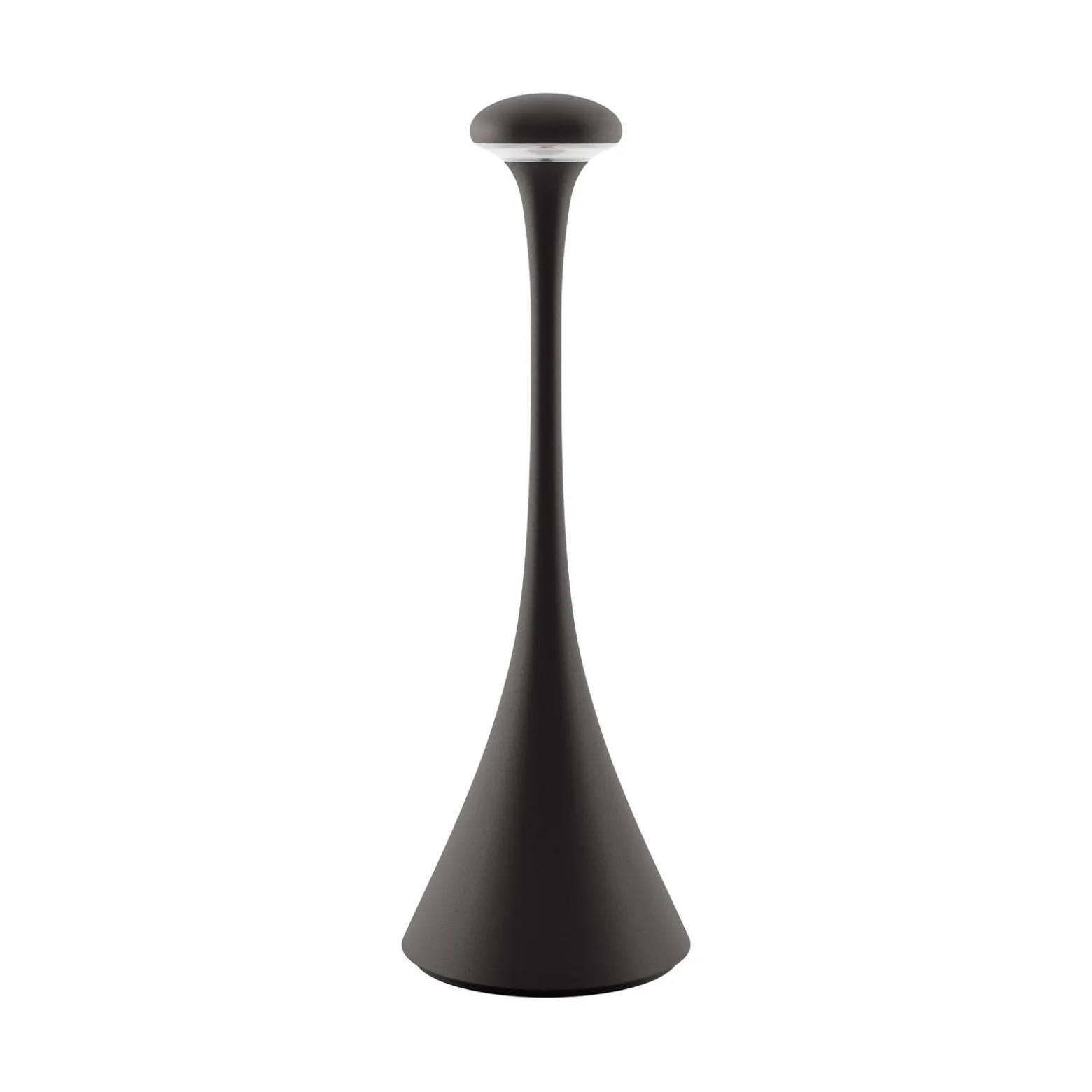 LED-akkupöytälamppu Nudrop, IP54, yönmusta