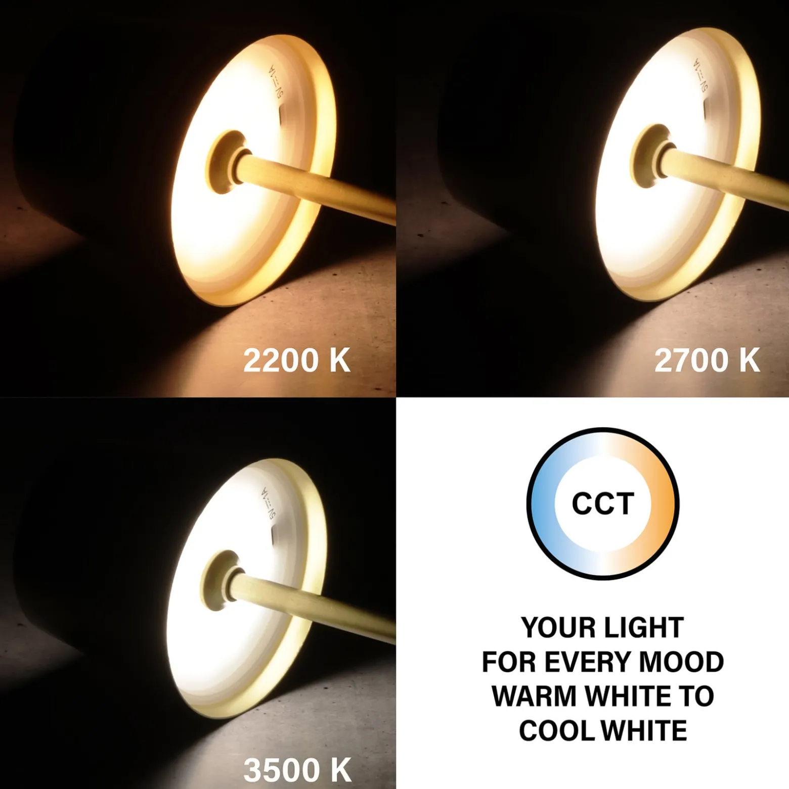 LED-akku-pöytälamppu Roxi, messinkivärinen, metalli, IP54 himmennin