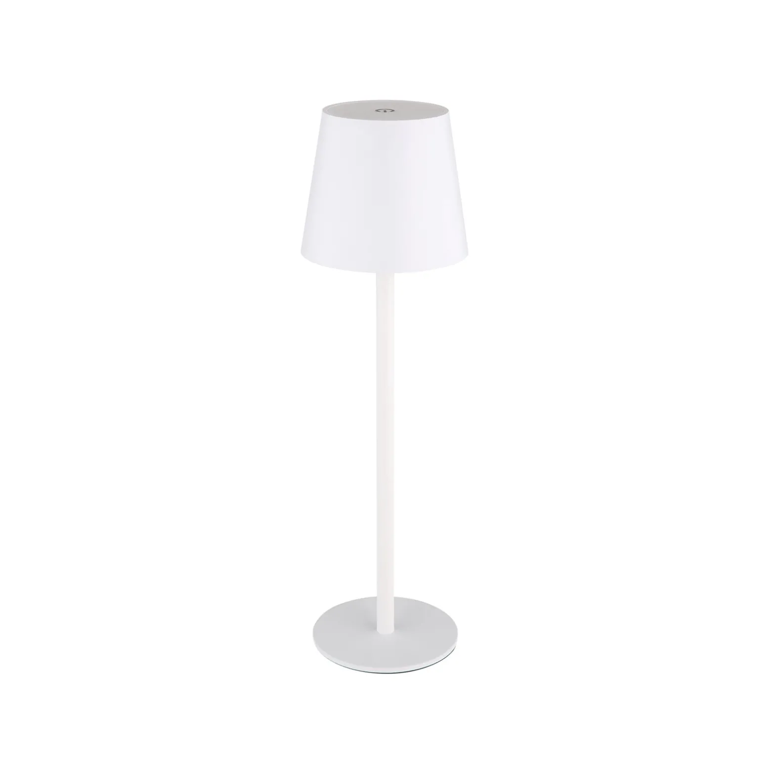 LED-akku-pöytälamppu Vannie, valkoinen, korkeus 36 cm, IP44