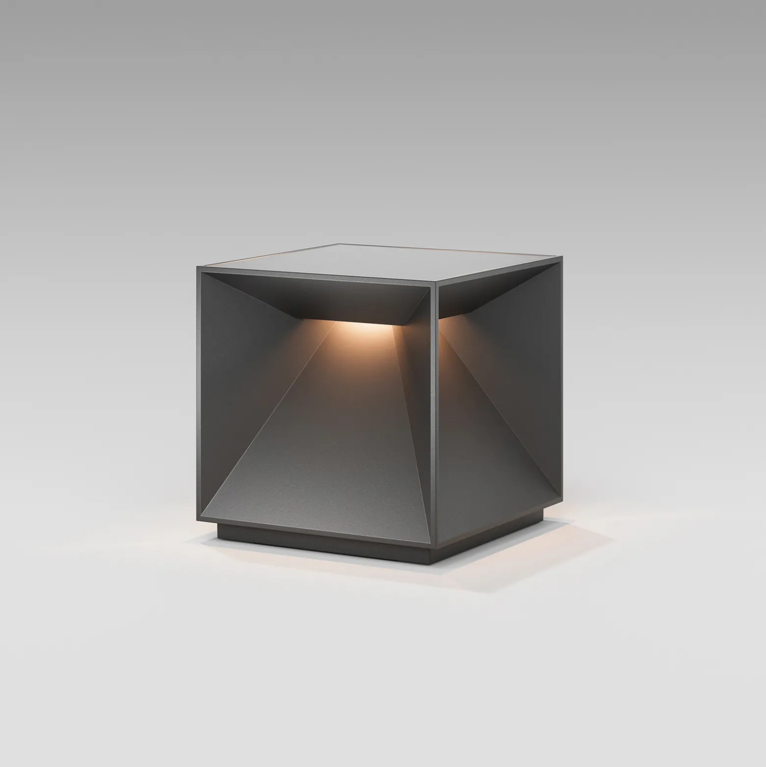 LED-akku-pöytävalaisin Nutalis, grafiitinharmaa, IP54, himmennettävä