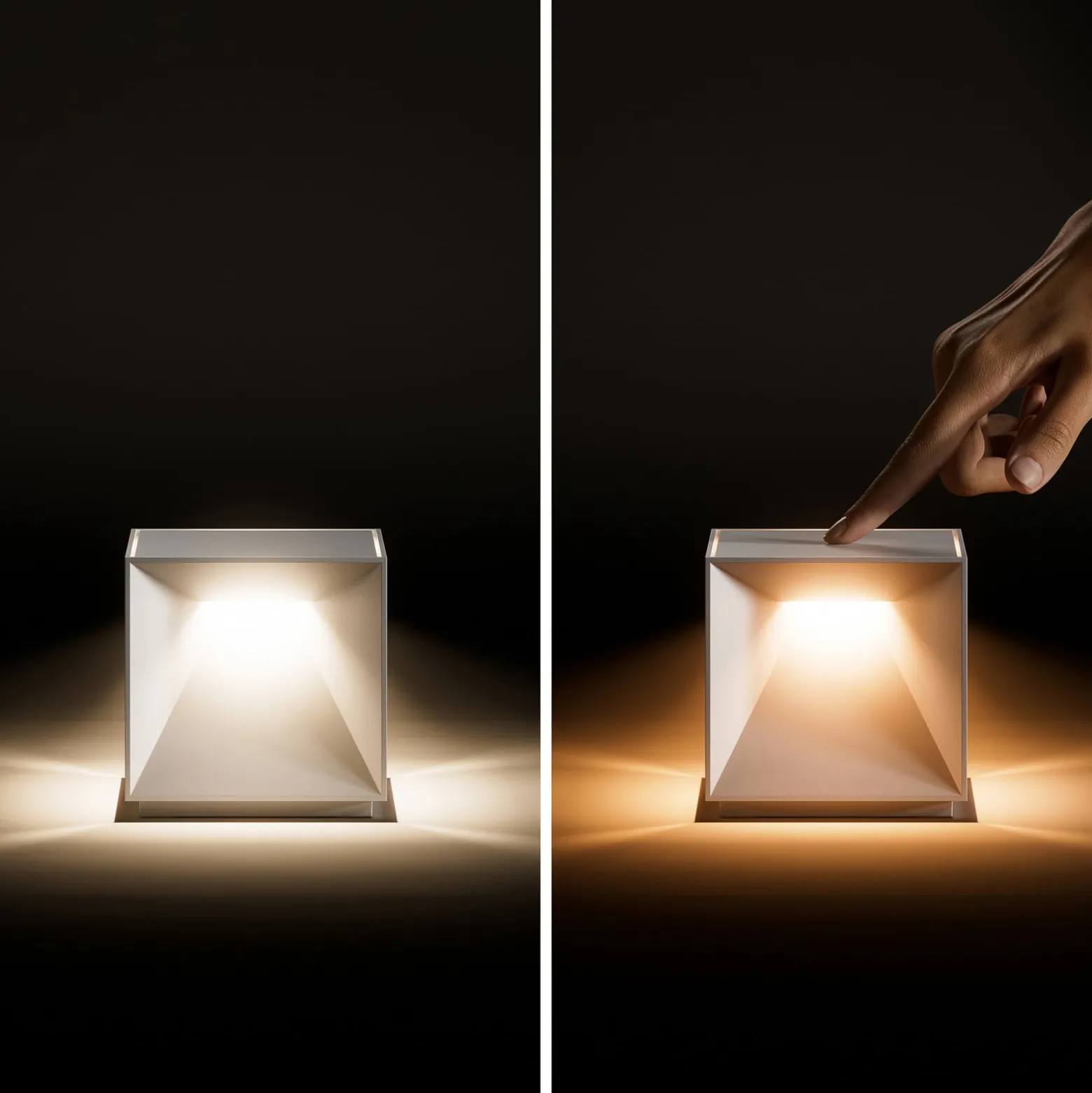LED-akku-pöytävalaisin Nutalis, grafiitinharmaa, IP54, himmennettävä