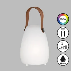 LED-akku-pöytävalaisin Ruby, korkeus 16 cm, muovi, USB