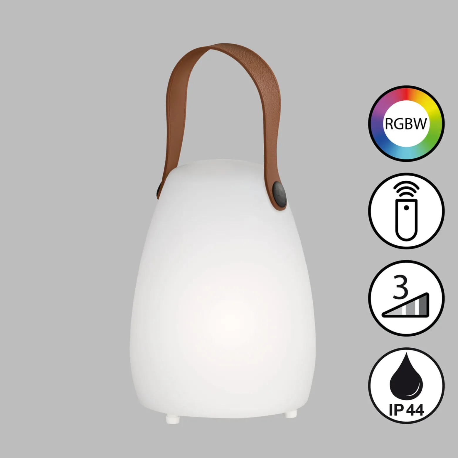 LED-akku-pöytävalaisin Ruby, korkeus 16 cm, muovi, USB